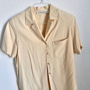 Vintage Anne Klein Yellow Buttondown